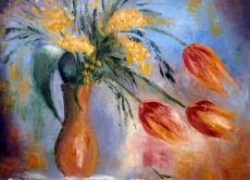 tulipes-et-mimosa
