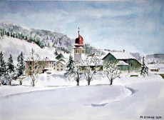 village-du-jura-sous-la-neige