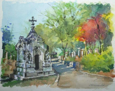 cimetiere-du-pere-lachaise-aquarelle-33-x-24