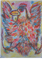 american-eagle-aigle-royale-couleurs-vives-pastels-sur-feuille-21x30cm-style-art-brut-art-singulier