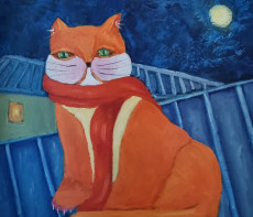 le-chat-a-lecharpe-rouge
