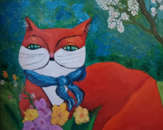 chat-de-printemps-au-foulard-bleu