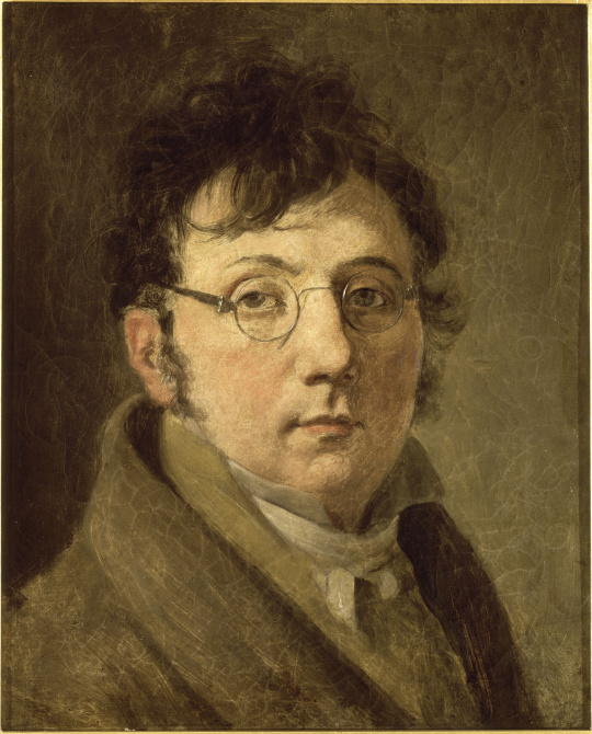 Autoportrait de l’artiste portant des lunettes 