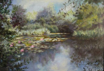 Œuvre contemporaine nommée « waterlilies'lake », Réalisée par FRAGAL