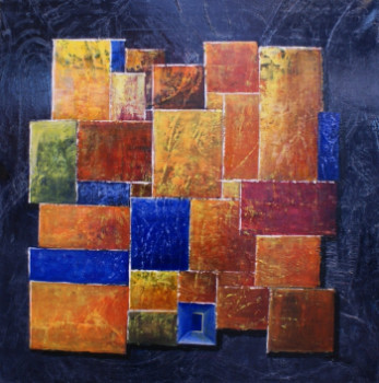 Œuvre contemporaine nommée « Etreinte picturale », Réalisée par RENé VINCENT-VIRY