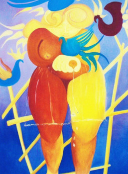 Œuvre contemporaine nommée « en effeuillant la marguerite », Réalisée par FRANçOISE COEURET
