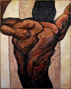 Œuvre contemporaine nommée « triptyque ( tableau de gauche ) », Réalisée par MAJO MARCHAND