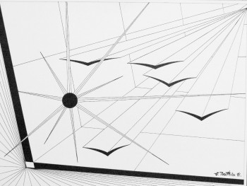 Œuvre contemporaine nommée « migration », Réalisée par EMMANUEL BERTHIER