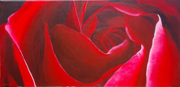Œuvre contemporaine nommée « La Rose Rouge », Réalisée par ALINE DRAPEAU