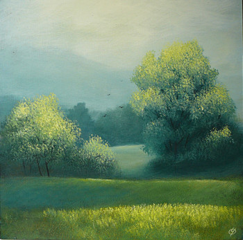 Œuvre contemporaine nommée « lumière d'été », Réalisée par YVES OGIER