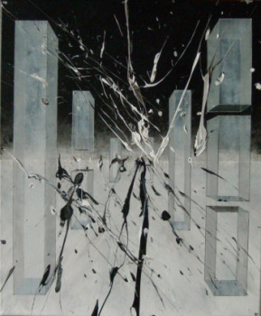 Œuvre contemporaine nommée « "ça s'est passé il y a une seconde" N°34 réversible », Réalisée par AH