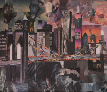 Œuvre contemporaine nommée «  Manhattan  », Réalisée par   MARIA  COUTINHO   /  MARIA  C.