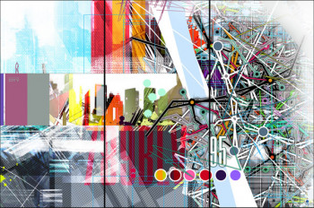 Œuvre contemporaine nommée « Complexcity 16 », Réalisée par CHRISTOPHE MARTEL