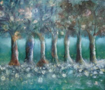 Œuvre contemporaine nommée « Arbres au petit matin », Réalisée par CBC