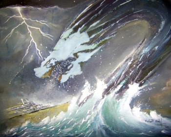 Œuvre contemporaine nommée « le monstre des abysses », Réalisée par HWATWATE