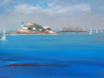 Œuvre contemporaine nommée « l'île louët », Réalisée par ALAIN COJAN