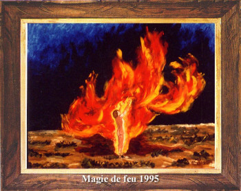 Œuvre contemporaine nommée « Magie du feu 1995 », Réalisée par EMILE RAMIS