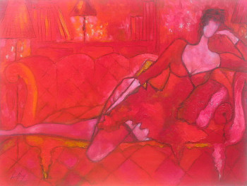 Œuvre contemporaine nommée « Cerise sur canapé », Réalisée par LAURE MARY