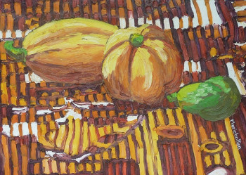Œuvre contemporaine nommée « Les papayes », Réalisée par MARICHALTON