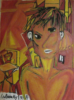 Œuvre contemporaine nommée « n°4 », Réalisée par WILLEMAIN