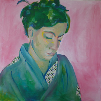 Œuvre contemporaine nommée « La jeune fille au kimono », Réalisée par BONNEAU-MARRON
