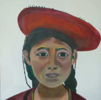 Œuvre contemporaine nommée « La jeune inca de Chinchero », Réalisée par BONNEAU-MARRON