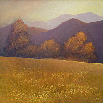 Œuvre contemporaine nommée « Soir d'automne », Réalisée par YVES OGIER
