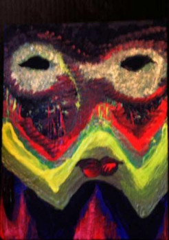 Œuvre contemporaine nommée « Masque de couleur », Réalisée par PAPEPP