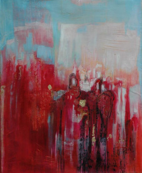 Œuvre contemporaine nommée « Les byzantines », Réalisée par MAGUY HERAUD.MARGAUX
