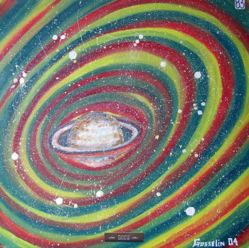 Œuvre contemporaine nommée « Tourbillon stellaire Andromède », Réalisée par GéRALD GOSSELIN