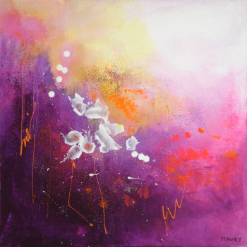 Œuvre contemporaine nommée « NEBULEUSES 14 », Réalisée par MIREILLE MAURY