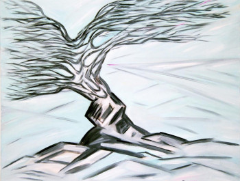 Œuvre contemporaine nommée « L'arbre à l'aube », Réalisée par FLORENCE GAZMURI