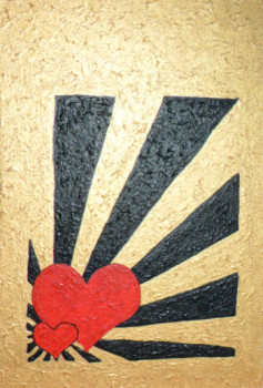 Œuvre contemporaine nommée « Offrir pour la St Valentin N° 23 », Réalisée par ANGELINO CAMPIGOTTO