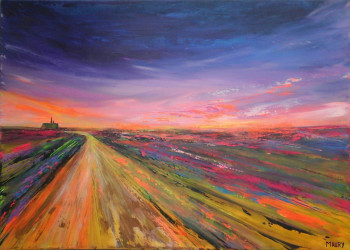 Œuvre contemporaine nommée « PERSPECTIVE REGIONALE 2 », Réalisée par MIREILLE MAURY
