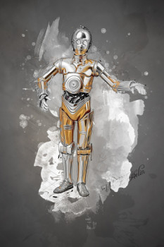 Œuvre contemporaine nommée « C3po », Réalisée par VINZDREAM2006