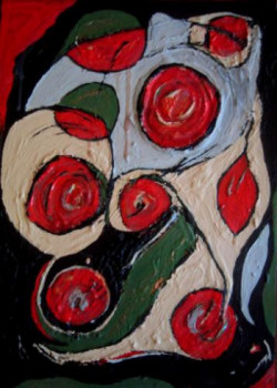 Œuvre contemporaine nommée « one dozen red roses-vendu », Réalisée par BLANDINE MARTIN