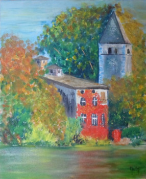 Œuvre contemporaine nommée « Ile Barbe », Réalisée par JACKY MONKA