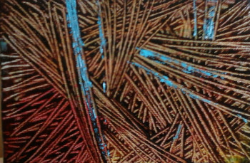 Œuvre contemporaine nommée « INTRUSION TURQUOISE », Réalisée par MIREILLE MAURY