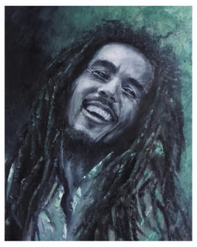 Œuvre contemporaine nommée « Bob Marley », Réalisée par NOëLLE HUIN