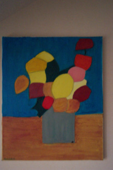 Œuvre contemporaine nommée « Fleurs », Réalisée par JBL PEINTURES ABSTRAITES