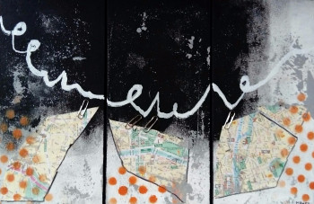 Œuvre contemporaine nommée « GPS PARISIEN », Réalisée par MIREILLE MAURY