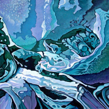 Œuvre contemporaine nommée « Effervescence », Réalisée par JEAN-BERNARD HIRGAIR