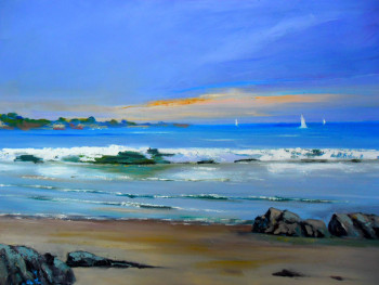 Œuvre contemporaine nommée « plage a santec », Réalisée par ALAIN COJAN
