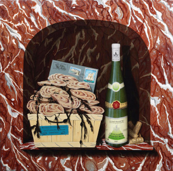 Œuvre contemporaine nommée « Vin d'Alsace », Réalisée par EVELYNE PARIS-DEBRUN