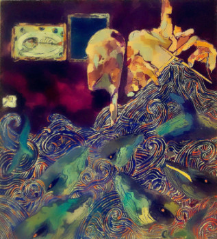 Œuvre contemporaine nommée « oeuvre au noir », Réalisée par SARA GUEDHI