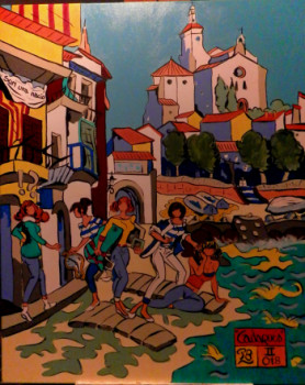 Œuvre contemporaine nommée « Cadaqués », Réalisée par PB