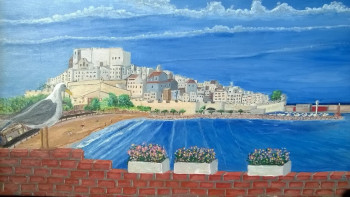 Œuvre contemporaine nommée « peniscola », Réalisée par PHILIPPE LANOT