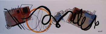 Œuvre contemporaine nommée « CERCLE ORANGE 2 », Réalisée par MIREILLE MAURY