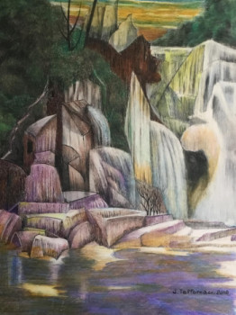 Œuvre contemporaine nommée « Chutes », Réalisée par JACQUES TAFFOREAU