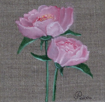 Œuvre contemporaine nommée « Amies Pivoines », Réalisée par INSTANT PASTEL